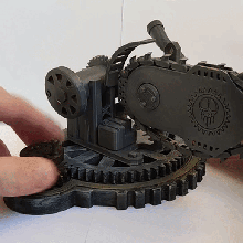 articulated steampunk chainsaw game flexi warhammer toy model war art weapon 3d print model - Mito3D