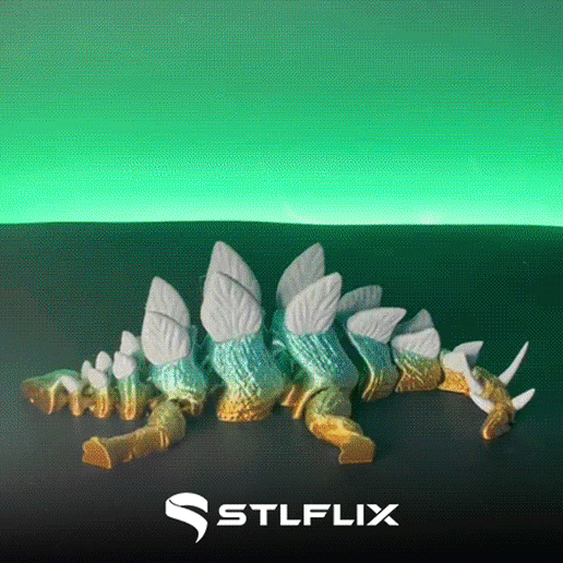 artikuliert Stegosaurus 3D print model - Mito3D