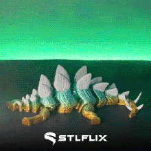 mafsallı stegosaurus 3d print model - Mito3D