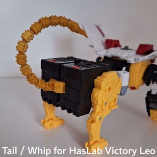 articulated tail whip transformers haslab victory leo legacy chug generations star saber posable print place print-in-place upgrade addon autobot g1 jg1 takara 3d print model - Mito3D