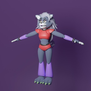 articulated toy roxy fnaf security breach articulated fnaf roxy toy furry  3d print model - Mito3D