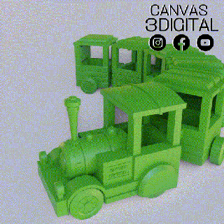artikuliert Zug Spiel Wagen fexible Spielzeug Miniatur flexi Auto 3d print model - Mito3D