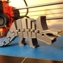 articulated triceratops 3d print model - Mito3D