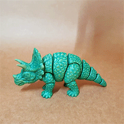 articolato triceratori dinosauro animale triceratopo giocattolo dino flessibile giurassico 3d print model - Mito3D