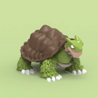 articulated turtle 001 toys onepiece onestl stl reptile reptiles turtles 3d print model - Mito3D