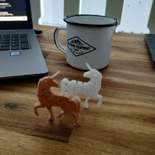 articulated unicorn keychain 3d print model - Mito3D