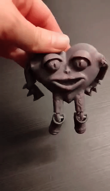 artikuliert Valentinstag Herz 3D print model - Mito3D