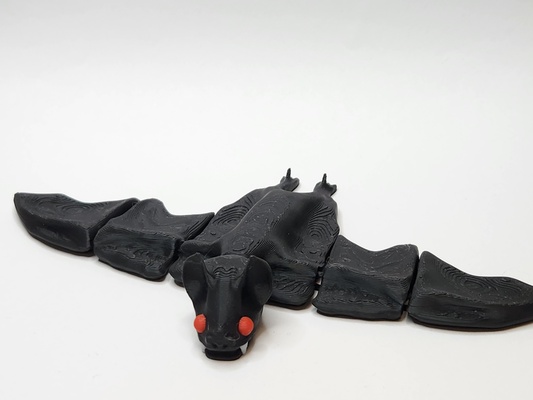 articulado vampiro murciélago animal juguete escritorio impresión in sitio víspera santos 3d print model - Mito3D