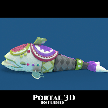 articulado asa peixe pez del viento 3d print model - Mito3D