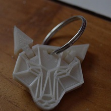 articulated wolf art keychain animal 3d print model - Mito3D