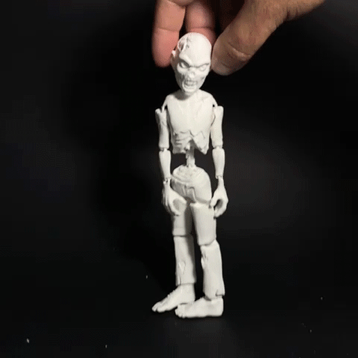 articulated zombie art flexi print place printinplace toy flexy flexable sopala links linkage link 3D print model - Mito3D
