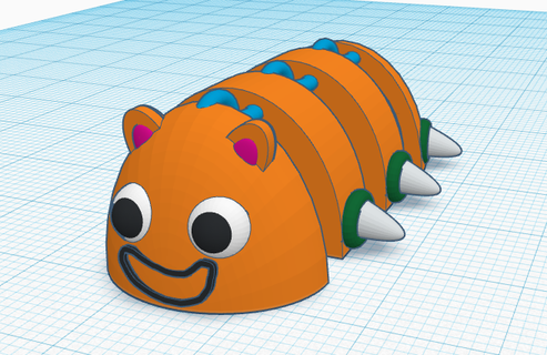 articulating caterpillar 3d print model - Mito3D
