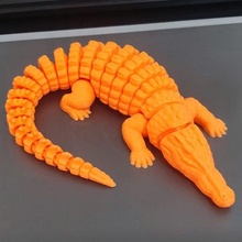 articulating crocodile game animal toy articulated lizard herptile alligator mugger 3d print model - Mito3D