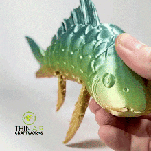 articuler koi poisson agiter souple impression endroit soutiens art 3d print model - Mito3D