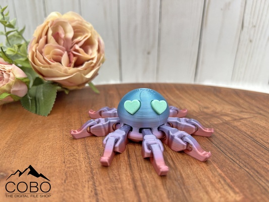 articulating octopus fidget spinner toy spinning battle toys animal finger 3d print model - Mito3D