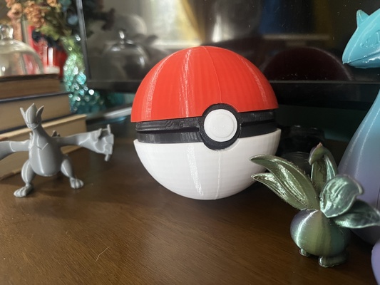 articulating pokeball art toy art pokemon 3d print model - Mito3D