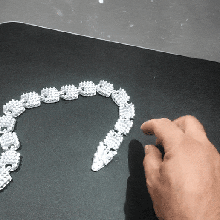 artikulieren Schlange Kristall Waage Tier artikuliert 3d print model - Mito3D