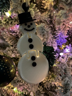 articular monigote nieve árbol ornamento 2022 hogar casa juguetes trípode pan jengibre Navidad temporada 3d print model - Mito3D