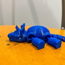 articolando triceratopo flessibile dinosauro 3d print model - Mito3D