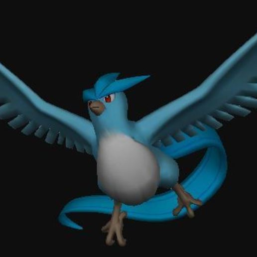 articuno pokemon jogo ir gamer nintendo dragonite charizard pikachu dragão mewtwo artigo galar galarian o moltres os sapatos pássaro 3D print model - Mito3D