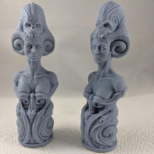 artifact 8 art ancient decorative tabletop giger ornate female bust sculpture 3d print model - Mito3D