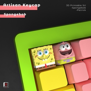 artisan keycap - spongebob mechanical keyboard keycaps 3d print model - Mito3D