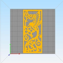 artístico pássaro silhueta animal arte ave 3d print model - Mito3D