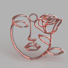 artística rosto brinco jóias brincos subiu cara a arte idealab natal pingente pingentes legal diário 3d print model - Mito3D