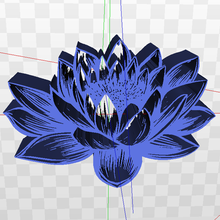 künstlerisch Lotus Blume abstrakt Blumen Kunst Design 3d print model - Mito3D