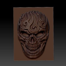 sanatsal kafatası yüzük dekoratif mücevher takı Özet Gotik karanlık kabartma heykel 3d cnc 3d print model - Mito3D