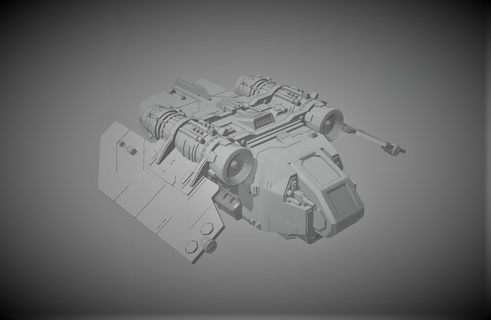 aterrizador tropa transporte volantes imperial Armada guerra martillo armadura 3d print model - Mito3D