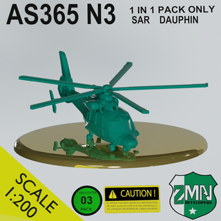 as365 dauphin n3 sar v2 aerospatial as-365 helicopter rotorcraft 3d print model - Mito3D