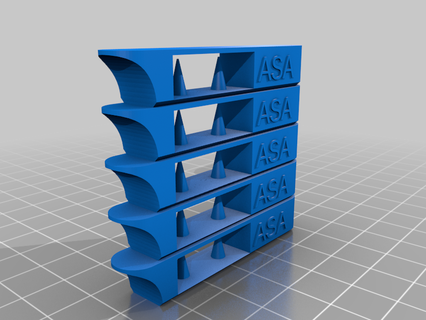 asa - extruder temperature tower customized 3d printing tests printer calibration stress test benchy 3d print model - Mito3D