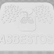 Asbest signage Kunst Anzeichen logos sign 3d print model - Mito3D