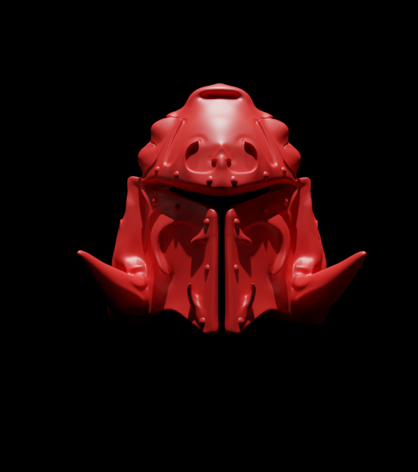 monté berserker casque démon prince chaos espace marines monde mangeurs 3D print model - Mito3D