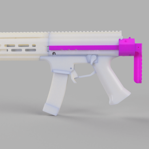 asg cz scorpion evo pdw stock airsoft toy gun 3D print model - Mito3D