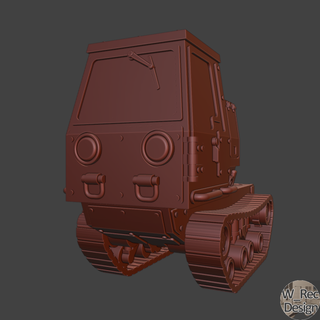 cinza desperdício mini trator miniatura caminhão wh40k martelo guerra tampo mesa jogos sci fi 3d print model - Mito3D