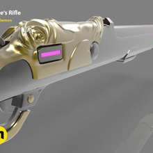 ashes rifle overwatch art war video toys move in-game heroin gun games film female cosplay cinematic blaster battle accessories 3d print model - Mito3D