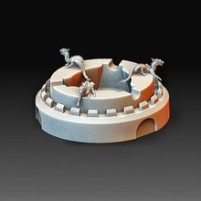 Aschenbecher Möbel Kunst poly printable model Inventar Gadget 3d print model - Mito3D