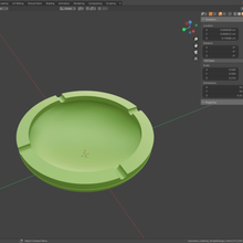 ashtray - simple design 3d print model - Mito3D