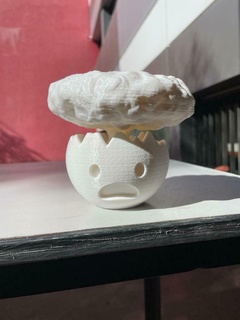 cenicero estropeado mente emoji hogar casa ceniza fumar cigarrillo basura 3d print model - Mito3D
