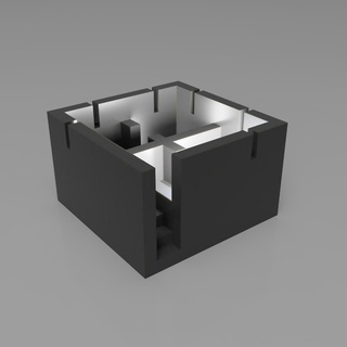 ashtray form unfinished house astray home decor 3d print model - Mito3D