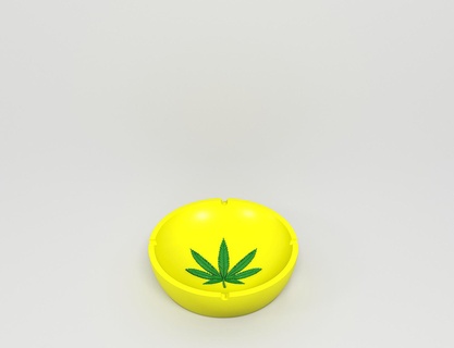 ashtray ganja Home ash-pot ash-stand cannabis 420 weed marijuana smoke 3d print model - Mito3D