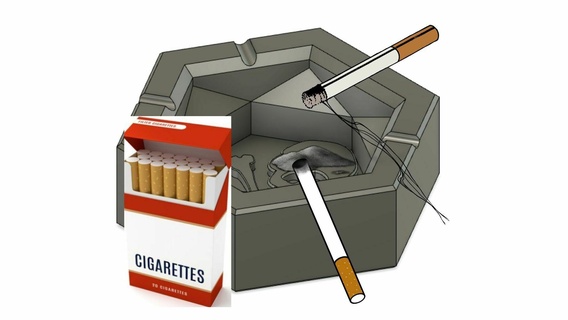 cenicero pequeña ceniza bandeja cigarrillo taza cigarrillos caja hexágono 3d print model - Mito3D
