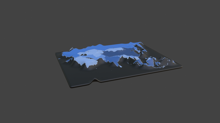 asia map topography satellite flag state country land landspace city territory geographical earth world-map continent europe africa australia 3d print model - Mito3D