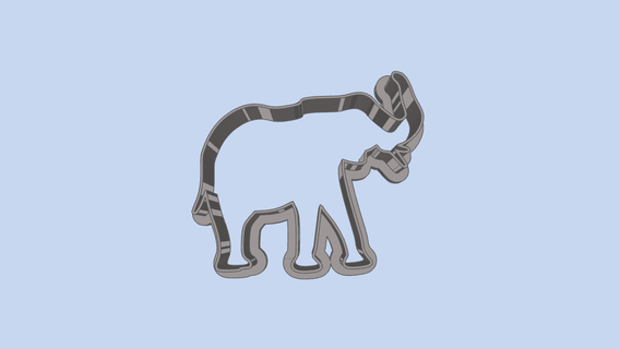 asian elephant 3 cookie cutters mold children birthday party 3d print model - Mito3D