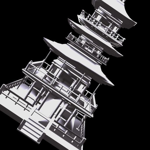 asian house 4k 3D print model - Mito3D