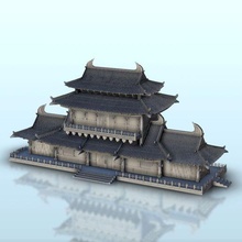 asiatico palazzo tetto 12 Cina Asia Giappone warhammer età sigmar 3d print model - Mito3D