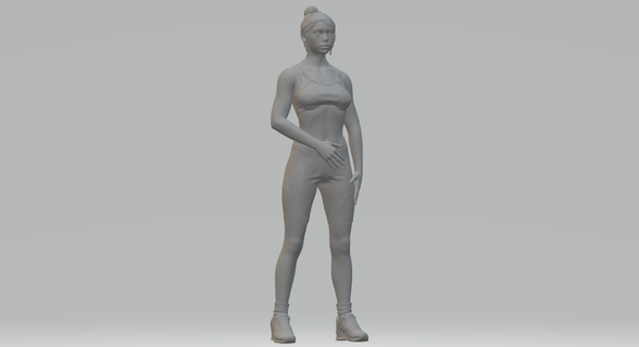 asiático mujer gimnasio personas diorama cifras acción paquete 3d print model - Mito3D