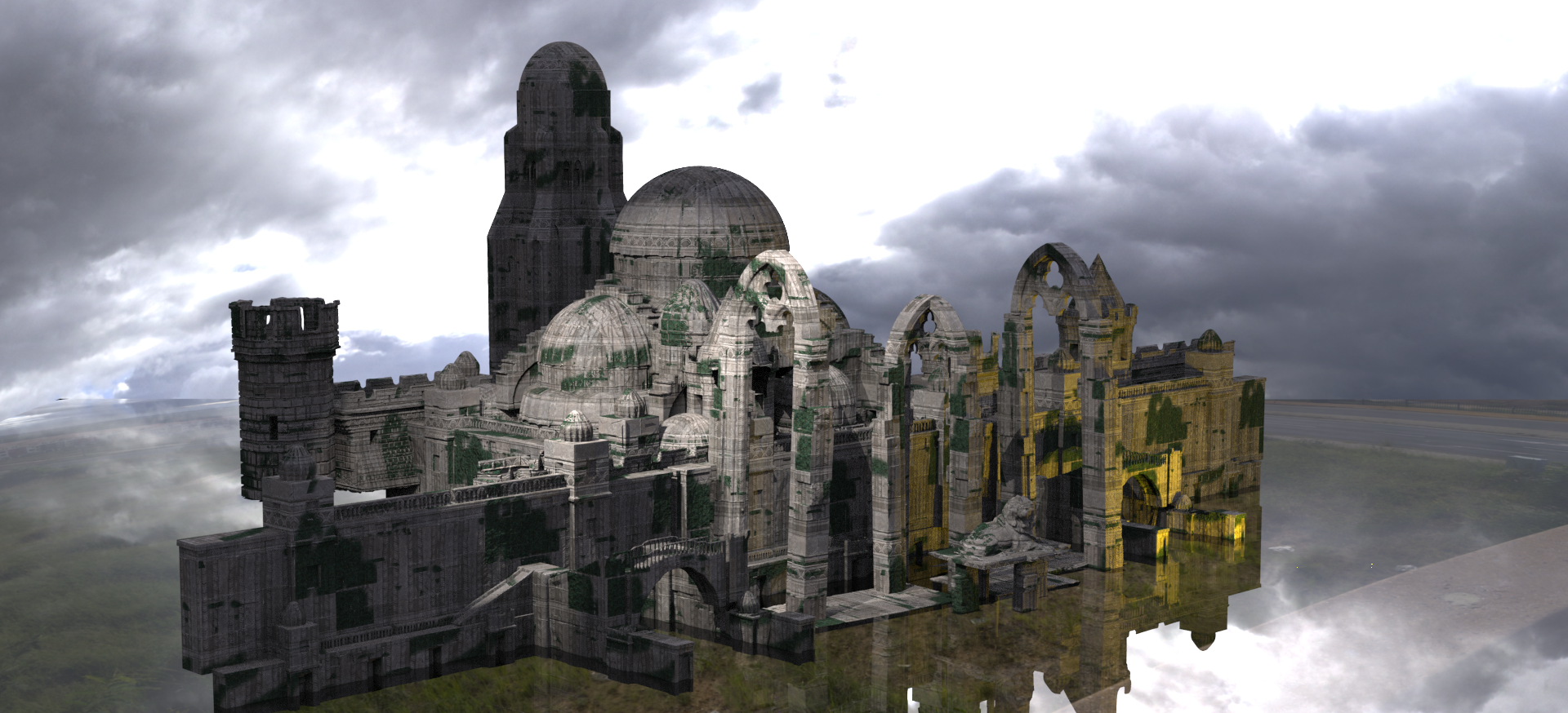 aslan taş tapınak şakak mabet kalıntılar 3D print model - Mito3D
